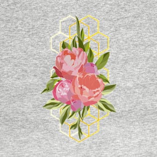 Floral Peony Hive T-Shirt